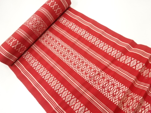 JAPANESE KIMONO / ANTIQUE BOLT FOR HASSUN OBI / SILK / CHIKUZEN HAKATA